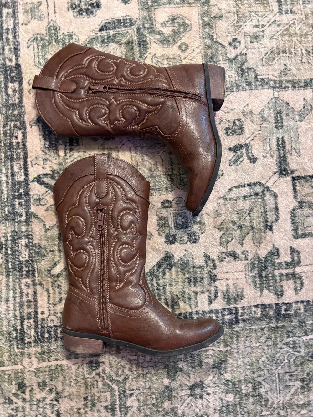 Cat & Jack Brown Kids Western Cowboy Boots